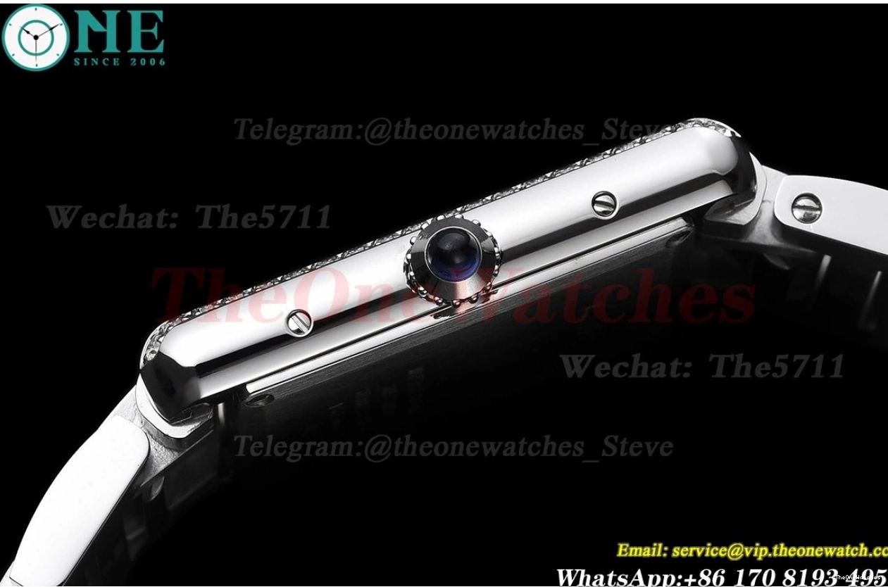 White Bracelet Diamond Bezel Tank K11F SS On Dial Must Quartz 0102